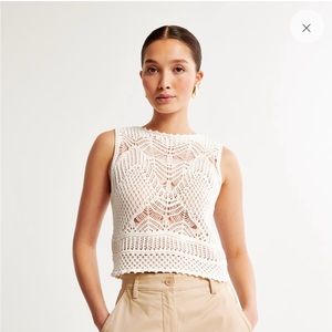 NWT Abercrombie Macrame Crew Tank | XXS